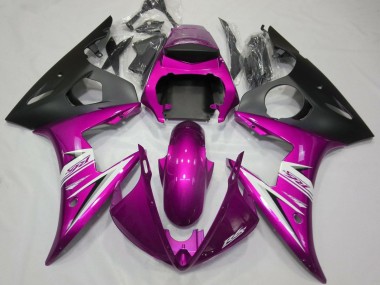 Billigste Yamaha YZF R6 Motorrad Verkleidung 2005 - Rosa Matt Schwarz Weiss