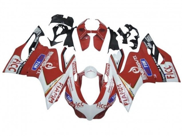 Billigste Triumph Daytona 675 Triple Motorrad Verkleidung 2013-2016 - Weiss Rot Fiamm