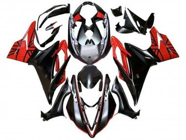 Billigste Triumph Daytona 675 Triple Motorrad Verkleidung 2013-2016 - Silber Rot Glanzendes Schwarz