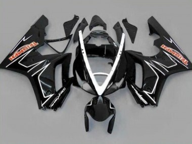 Billigste Triumph Daytona 675 Triple Motorrad Verkleidung 2006-2008 - Glanzendes Schwarz Weiss Streifen
