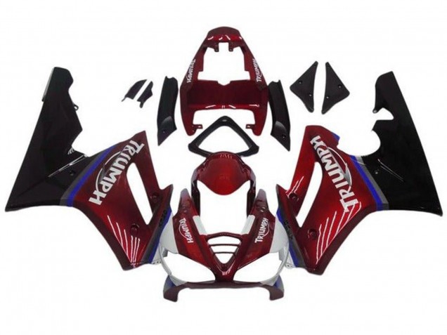 Billigste Triumph Daytona 675 Triple Motorrad Verkleidung 2009-2012 - Rot Blau Glanzendes Schwarz