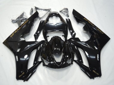 Billigste Triumph Daytona 675 Triple Motorrad Verkleidung 2009-2012 - Glanzendes Schwarz Gold Aufkleber