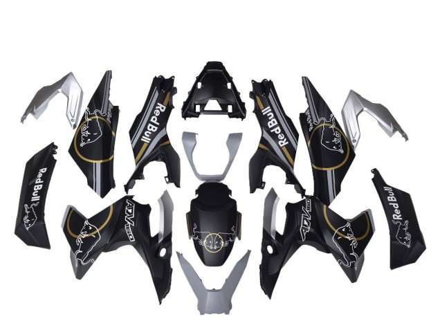 Billigste Honda ADV160 Motorrad Verkleidung 2022-2024 - Matt Schwarz Gold Red Bull