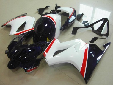 Billigste Honda VFR 800 Motorrad Verkleidung 2002-2013 - Weiss Rot Dunkel Blau