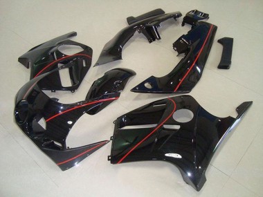 Billigste Honda CBR250RR MC19 Motorrad Verkleidung 1988-1989 - Glanzendes Schwarz Rot Linie
