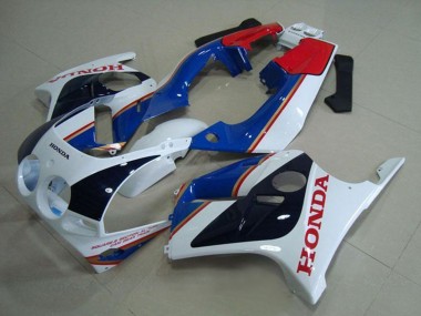Billigste Honda CBR250RR MC19 Motorrad Verkleidung 1988-1989 - Weiss Rot Blau Glanzendes Schwarz