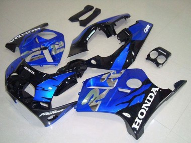 Billigste Honda CBR250RR MC19 Motorrad Verkleidung 1988-1989 - Blau Glanzendes Schwarz