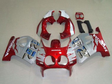 Billigste Honda CBR250RR MC19 Motorrad Verkleidung 1988-1989 - Silber Weiss Rot