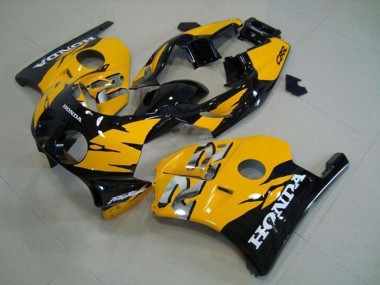 Billigste Honda CBR250RR MC22 Motorrad Verkleidung 1990-1998 - Gelb Glanzendes Schwarz