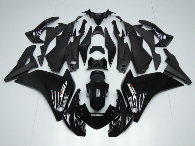 Billigste Honda CBR250RR Motorrad Verkleidung 2011-2015 - Glanzendes Schwarz Matt Schwarz