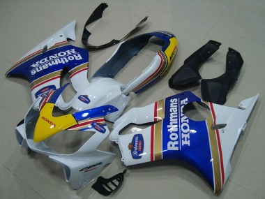 Billigste Honda CBR600 F4i Motorrad Verkleidung 2004-2007 - Weiss Blau Gelb Rothmans