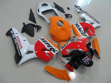 Billigste Honda CBR600RR Motorrad Verkleidung 2003-2004 - Orange Weiss Rot Glanzendes Schwarz Repsol HRC
