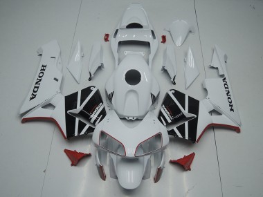 Billigste Honda CBR600RR Motorrad Verkleidung 2003-2004 - Weiss Glanzendes Schwarz