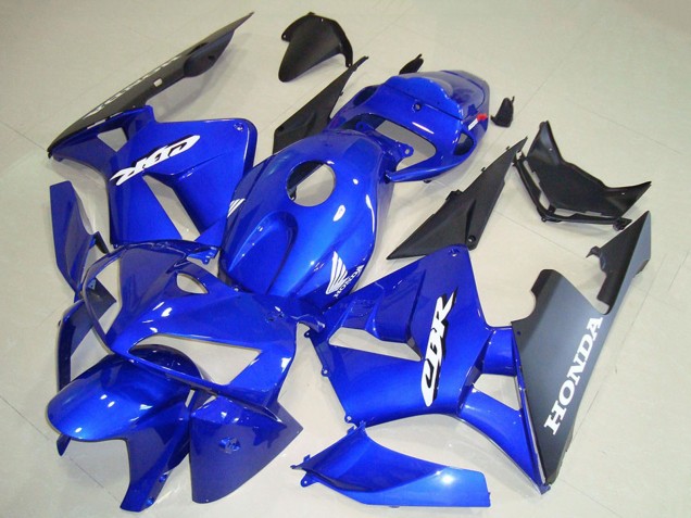 Billigste Honda CBR600RR Motorrad Verkleidung 2005-2006 - Blau Schwarz Weiss Aufkleber