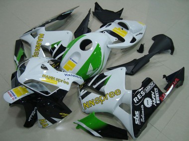 Billigste Honda CBR600RR Motorrad Verkleidung 2005-2006 - Weiss Grun Gelb Glanzendes Schwarz Hannspree