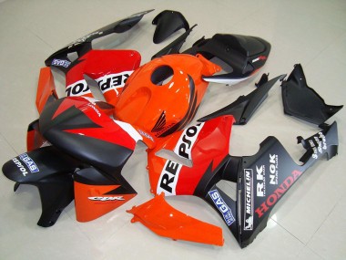 Billigste Honda CBR600RR Motorrad Verkleidung 2005-2006 - Orange Rot Weiss Matt Schwarz Repsol Rennen