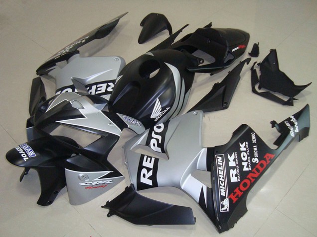 Billigste Honda CBR600RR Motorrad Verkleidung 2005-2006 - Matt Schwarz Silber Repsol