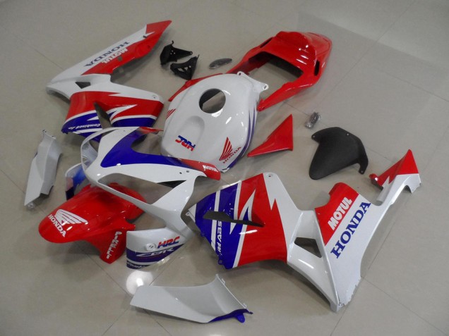 Billigste Honda CBR600RR Motorrad Verkleidung 2005-2006 - Weiss Rot Blau Motul HRC