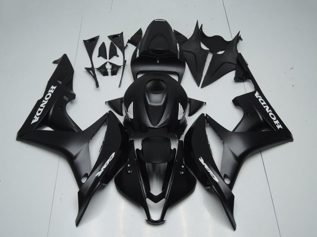 Billigste Honda CBR600RR Motorrad Verkleidung 2007-2008 - Matt Schwarz Weiss Aufkleber