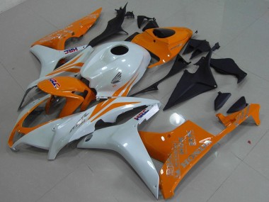 Billigste Honda CBR600RR Motorrad Verkleidung 2007-2008 - Weiss Orange HRC