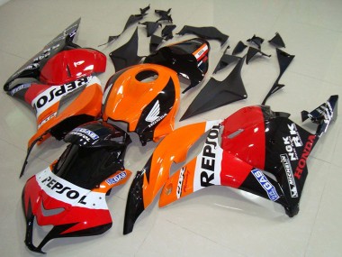 Billigste Honda CBR600RR Motorrad Verkleidung 2009-2012 - Orange Weiss Rot Glanzendes Schwarz Repsol