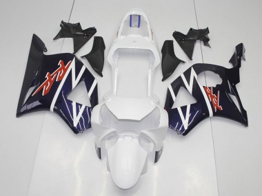 Billigste Honda CBR900RR 954 Motorrad Verkleidung 2002-2003 - Dunkel Blau Weiss