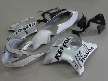 Billigste Honda CBR1100XX Blackbird Motorrad Verkleidung 1996-2007 - Weiss Schwarz Repsol