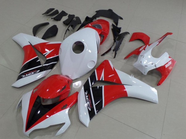 Billigste Honda CBR1000RR Motorrad Verkleidungen Kit 2008-2011 - Weiss Rot Glanzendes Schwarz