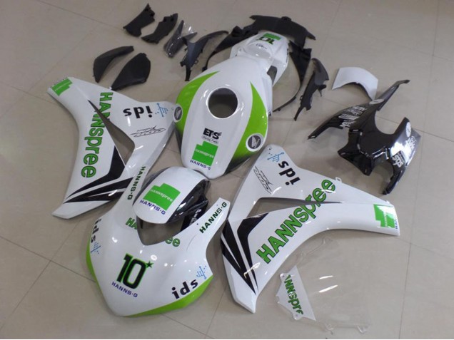 Billigste Honda CBR1000RR Motorrad Verkleidung 2008-2011 - Weiss Grun Glanzendes Schwarz Hannspree 10