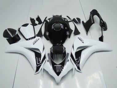 Billigste Honda CBR1000RR Motorrad Verkleidungen Kit 2008-2011 - Weiss Glanzendes Schwarz