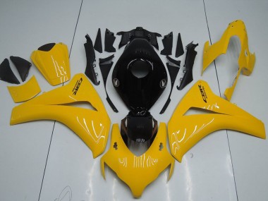 Billigste Honda CBR1000RR Motorrad Verkleidung Kit 2008-2011 - Gelb Glanzendes Schwarz