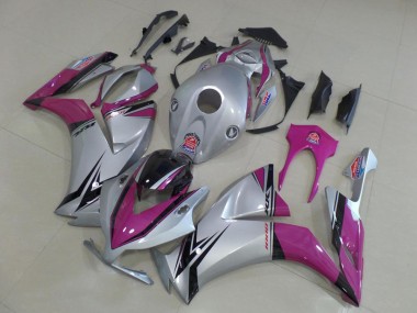 Billigste Honda CBR1000RR Motorrad Verkleidung 2012-2016 - Silber Rosa Glanzendes Schwarz
