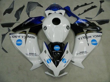 Billigste Honda CBR1000RR Motorrad Verkleidung 2012-2016 - Weiss Blau Glanzendes Schwarz Konica Minolta