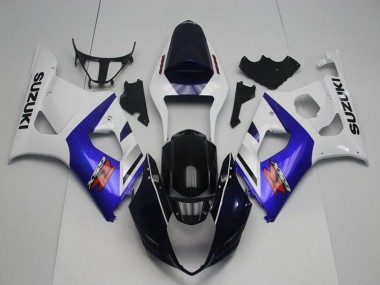 Billigste Suzuki GSXR 1000 Motorrad Verkleidung 2003-2004 - Weiss Blau Glanzendes Schwarz Rot