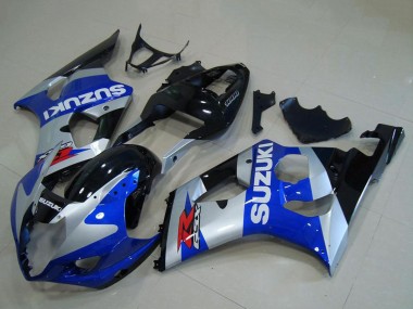 Billigste Suzuki GSXR 1000 Motorrad Verkleidung 2003-2004 - Silber Blau Glanzendes Schwarz Rot