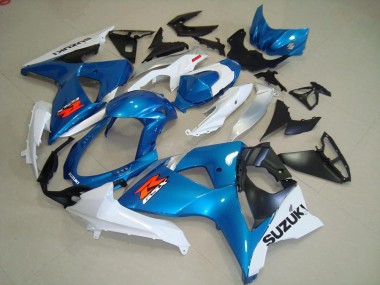 Billigste Suzuki GSXR 1000 Motorrad Verkleidung 2009-2016 - Hellblau Weiss Schwarz OEM Stil