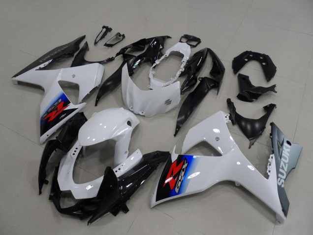 Billigste Suzuki GSXR 1000 Motorrad Verkleidung 2009-2016 - Weiss Blau Silber Schwarz