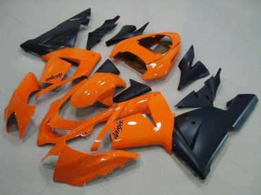 Billigste Kawasaki ZX10R Motorrad Verkleidung 2004-2005 - Orange Matt Schwarz
