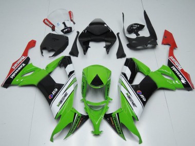 Billigste Kawasaki ZX10R Motorrad Verkleidung 2008-2010 - Grun Weiss Schwarz Rot Elf Motorrad