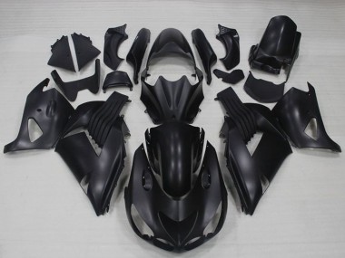 Billigste Kawasaki ZX14R ZZR1400 Motorrad Verkleidung 2006-2011 - Matt Schwarz