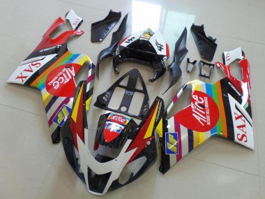 Billigste Aprilia RSV1000 Motorrad Verkleidung 2003-2006 - Weiss Rot Schwarz Grun Gelb Alice Sax