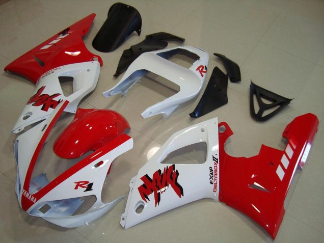 Billigste Yamaha YZF R1 Motorrad Verkleidung 2000-2001 - Weiss Rot