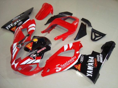 Billigste Yamaha YZF R1 Motorrad Verkleidung 2000-2001 - Rot Weiss Glanzendes Schwarz Santunder