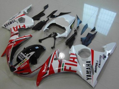 Billigste Yamaha YZF R6 Motorrad Verkleidung 2003-2004 - Weiss Rot Fiat Michelin Motul