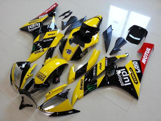 Billigste Yamaha YZF R6 Motorrad Verkleidung 2006-2007 - Gelb Glanzendes Schwarz Rot Grun Motul Monster