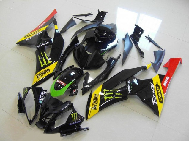 Billigste Yamaha YZF R6 Motorrad Verkleidung 2008-2016 - Gelb Rot Glanzendes Schwarz Grun Monster Motul