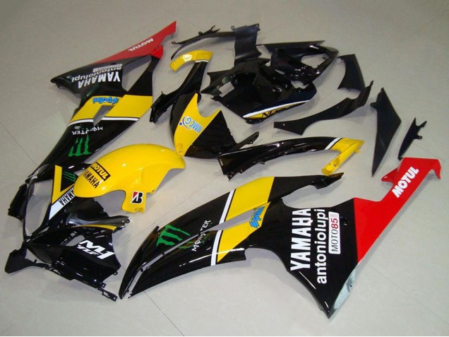 Billigste Yamaha YZF R6 Motorrad Verkleidung 2008-2016 - Gelb Rot Glanzendes Schwarz Grun Monster Motul
