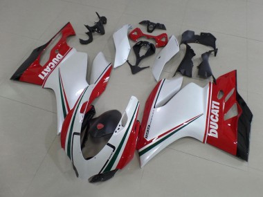 Billigste Ducati 1199 Motorrad Verkleidung Kit 2011-2014 - Weiss Rot Schwarz Grun
