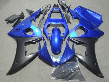 Billigste Yamaha YZF R6 Motorrad Verkleidung 2003-2004 - Blau Matt Schwarz