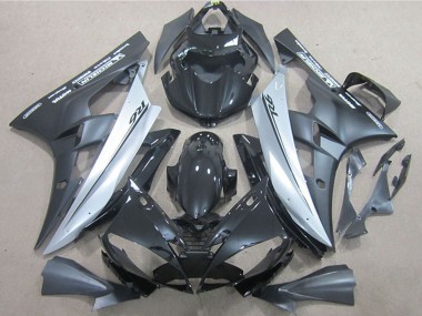 Billigste Yamaha YZF R6 Motorrad Verkleidung 2006-2007 - Glanzendes Schwarz Matt Schwarz Silber